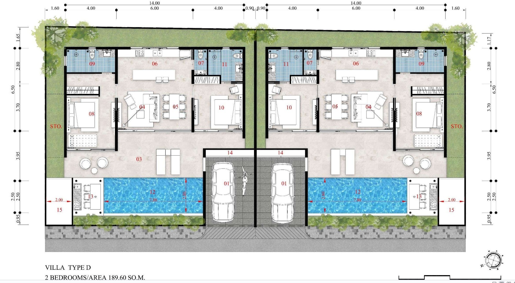 Villa Type D floor plan